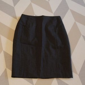 Grey Pencil Skirt with zip in back! Fitted